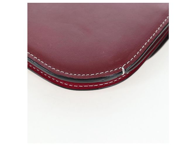 Borsa a tracolla LOEWE Anagram Gate Pochette in pelle Wine Red Gold Auth bs37417A D'oro Bordò - vista 17