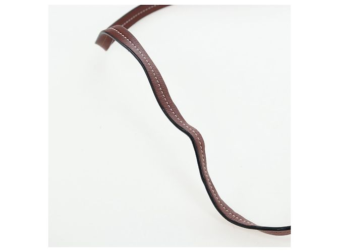 Borsa a tracolla LOEWE Anagram Gate Pochette in pelle Wine Red Gold Auth bs37417A D'oro Bordò - vista 7