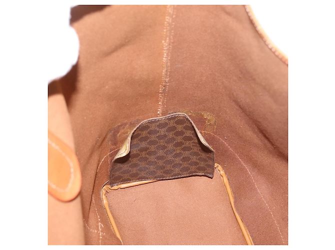 Céline Saco Tote CELINE Macadam PVC Brown Gold Tone Auth BA16170 Marrom - vista 21