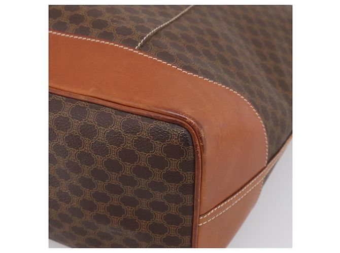 Céline Saco Tote CELINE Macadam PVC Brown Gold Tone Auth BA16170 Marrom - vista 7
