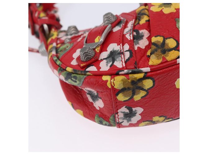 Bolso de hombro BALENCIAGA le Cagoule de cuero rojo 671309 Auth 204330SAM Roja - vista 14
