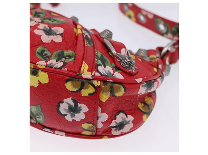 Bolso de hombro BALENCIAGA le Cagoule de cuero rojo 671309 Auth 204330SAM Roja - vista 15