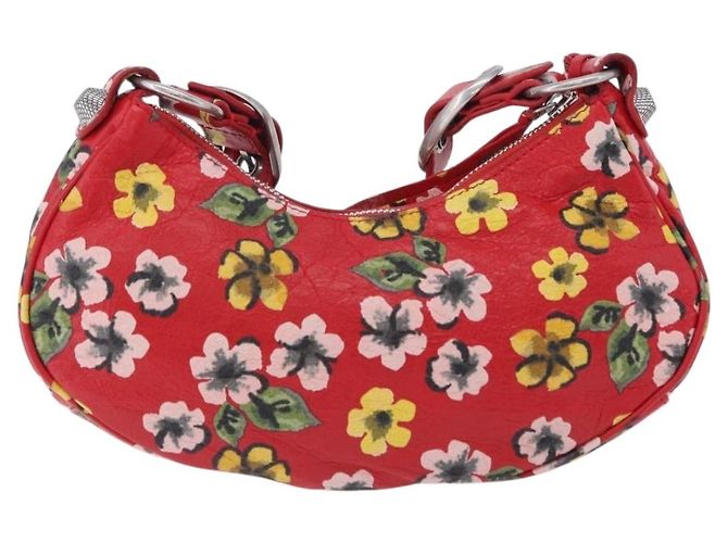 Bolso de hombro BALENCIAGA le Cagoule de cuero rojo 671309 Auth 204330SAM Roja - vista 2