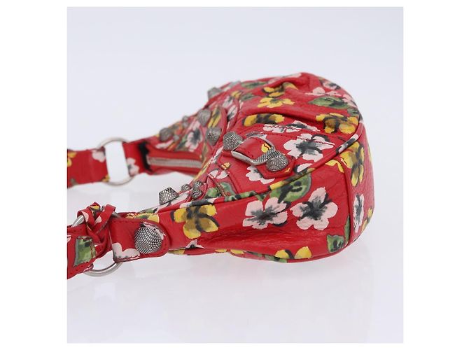 Bolso de hombro BALENCIAGA le Cagoule de cuero rojo 671309 Auth 204330SAM Roja - vista 4