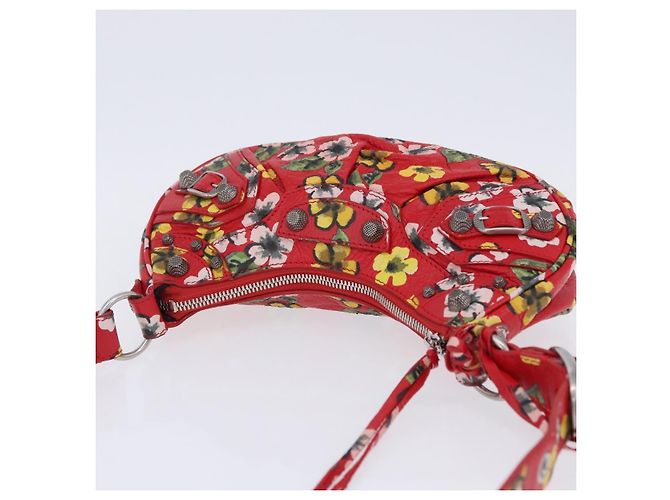 Bolso de hombro BALENCIAGA le Cagoule de cuero rojo 671309 Auth 204330SAM Roja - vista 6