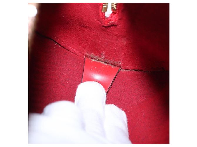 Borsa a mano LOUIS VUITTON Epi Soufflot Rossa M52227 LV Auth 203851V Rosso - vista 11