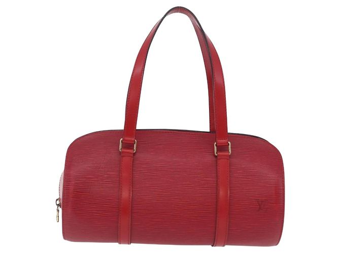Borsa a mano LOUIS VUITTON Epi Soufflot Rossa M52227 LV Auth 203851V Rosso - vista 13