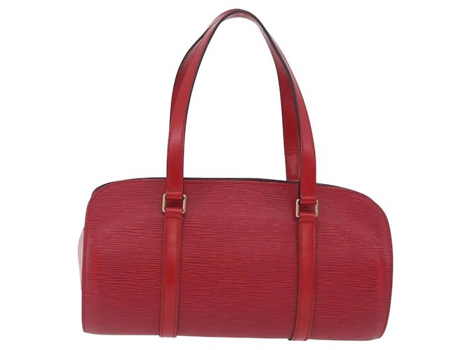 Borsa a mano LOUIS VUITTON Epi Soufflot Rossa M52227 LV Auth 203851V Rosso - vista 2