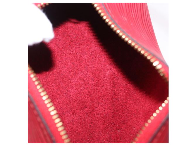 Borsa a mano LOUIS VUITTON Epi Soufflot Rossa M52227 LV Auth 203851V Rosso - vista 26