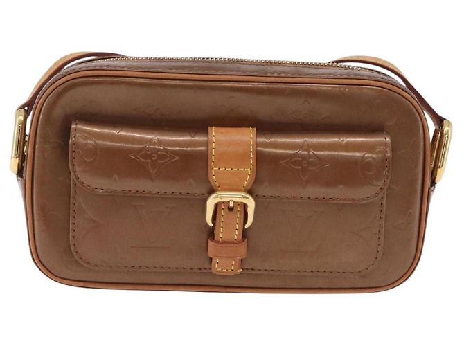 LOUIS VUITTON Monogram Vernis Christy MM Shoulder Bag Bronze M91109 Auth ep16263 Bronzo - vista 13