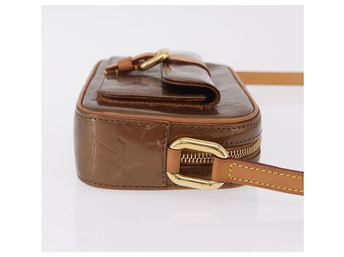 LOUIS VUITTON Monogram Vernis Christy MM Shoulder Bag Bronze M91109 Auth ep16263 Bronzo - vista 3