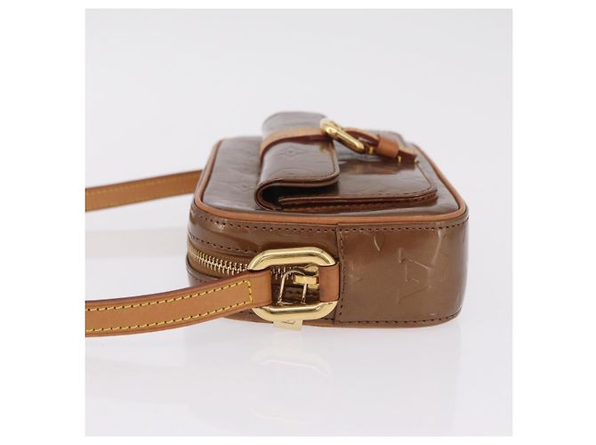 LOUIS VUITTON Monogram Vernis Christy MM Shoulder Bag Bronze M91109 Auth ep16263 Bronzo - vista 4