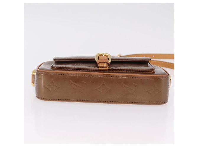 LOUIS VUITTON Monogram Vernis Christy MM Shoulder Bag Bronze M91109 Auth ep16263 Bronzo - vista 5