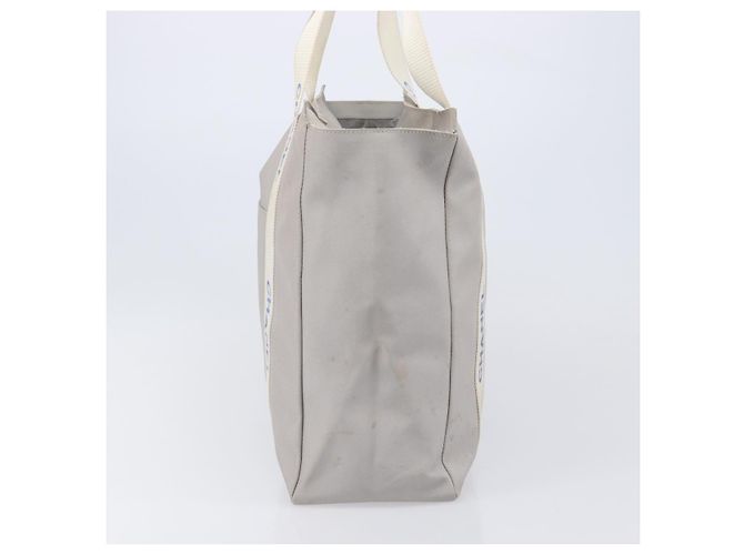 CHANEL Sport Tote Bag Nylon Grau Silber CC Auth bs37193 Braun - Ansicht 3
