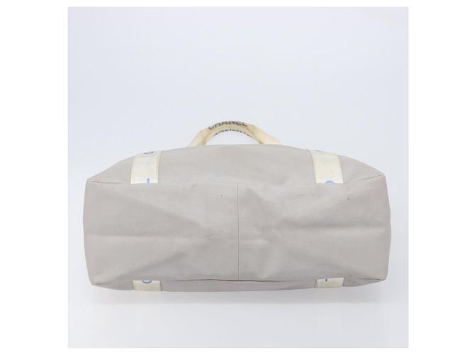 CHANEL Sport Tote Bag Nylon Grau Silber CC Auth bs37193 Braun - Ansicht 5