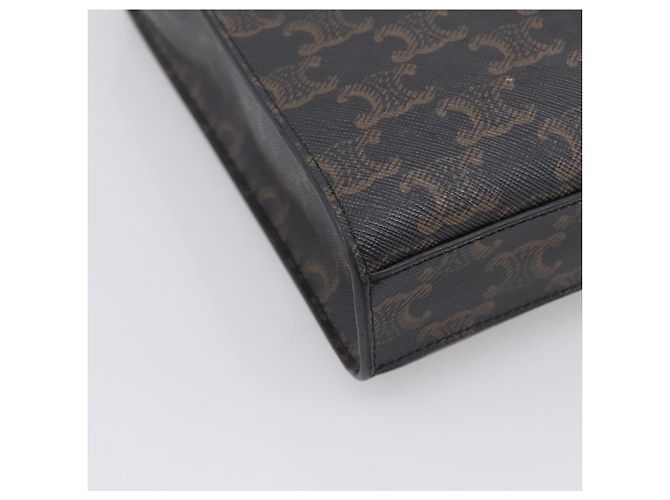 Céline Borsa a mano CELINE Macadam Mini Vertical Cabas PVC 2way Nero Oro Auth 205945M - vista 18