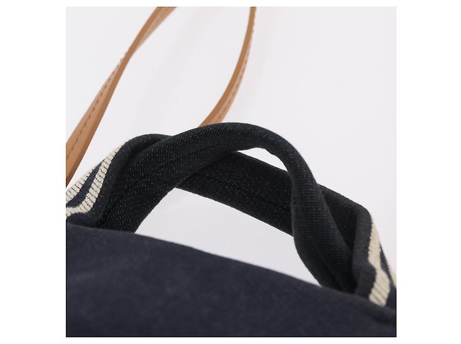 CHANEL Handtasche Canvas 2way Navy Silver CC Auth 204878V Silber Marineblau - Ansicht 14