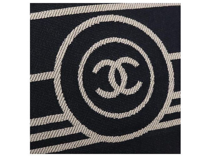 CHANEL Handtasche Canvas 2way Navy Silver CC Auth 204878V Silber Marineblau - Ansicht 19
