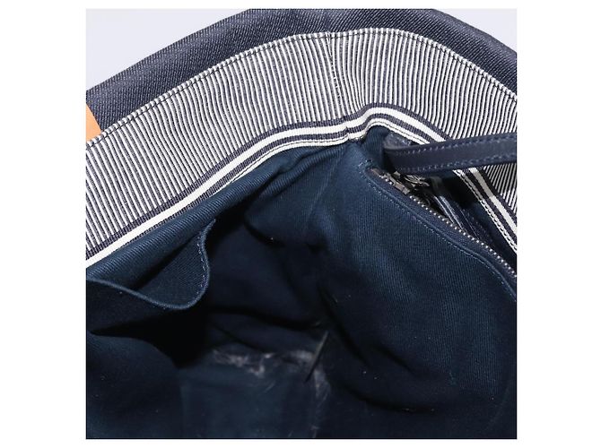 CHANEL Handtasche Canvas 2way Navy Silver CC Auth 204878V Silber Marineblau - Ansicht 24