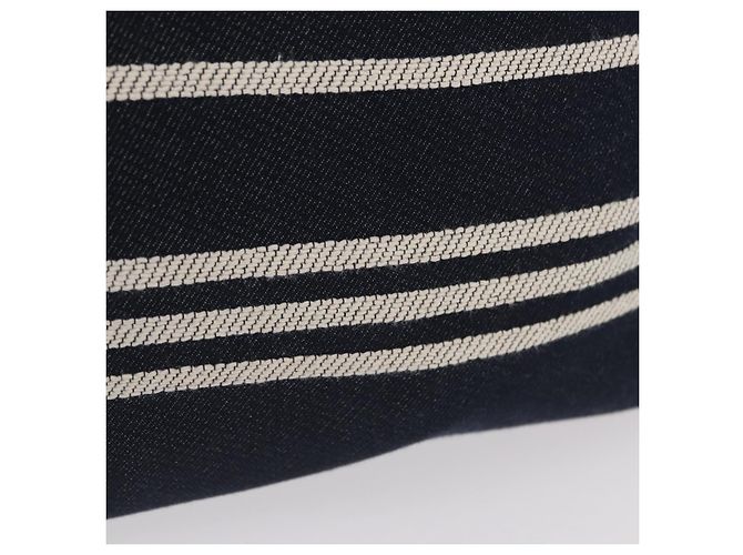 CHANEL Handtasche Canvas 2way Navy Silver CC Auth 204878V Silber Marineblau - Ansicht 3
