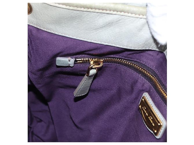 Miu Miu Matelassé Handtasche Leder 2way Grau Goldton Auth ar14167V Braun - Ansicht 30