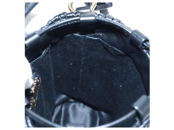 Borsa a spalla Miu Miu Matelassé in pelle 2way Nero Oro Auth 205997M D'oro - vista 23