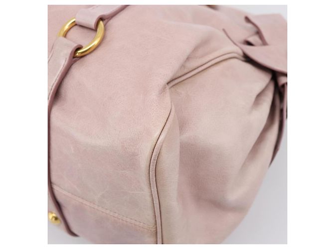 Borsa a Mano Miu Miu Vitellolux 2way Pink Gold Auth 206251M Rosa D'oro - vista 18