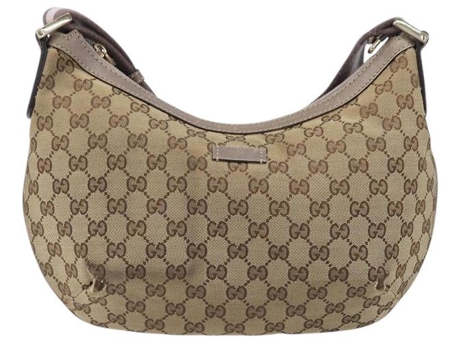 Borsa a tracolla GUCCI GG Canvas Sherry Line Beige Gold 181092 Auth ep15849 D'oro - vista 13