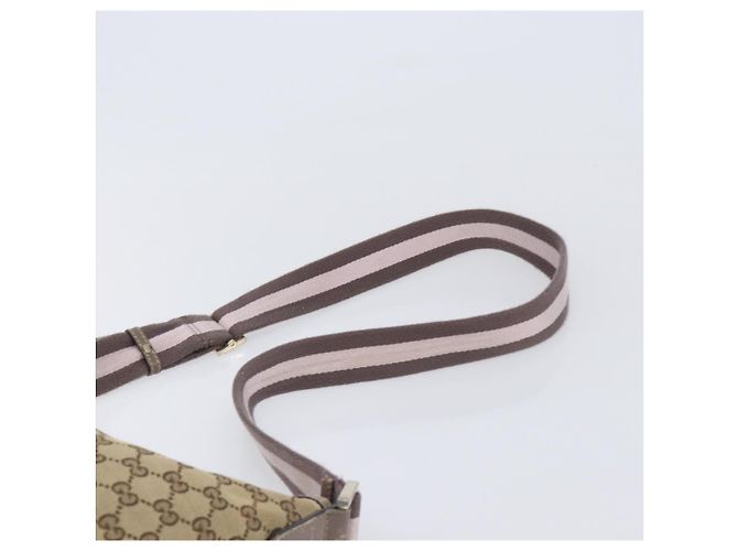 Borsa a tracolla GUCCI GG Canvas Sherry Line Beige Gold 181092 Auth ep15849 D'oro - vista 14