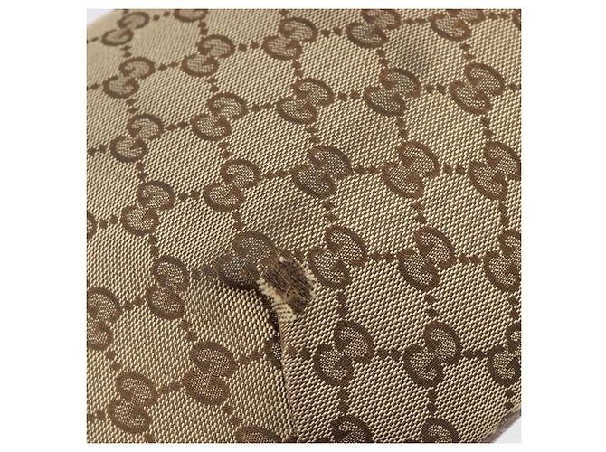 Borsa a tracolla GUCCI GG Canvas Sherry Line Beige Gold 181092 Auth ep15849 D'oro - vista 20