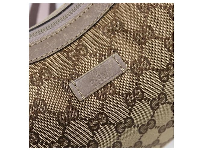 Borsa a tracolla GUCCI GG Canvas Sherry Line Beige Gold 181092 Auth ep15849 D'oro - vista 21