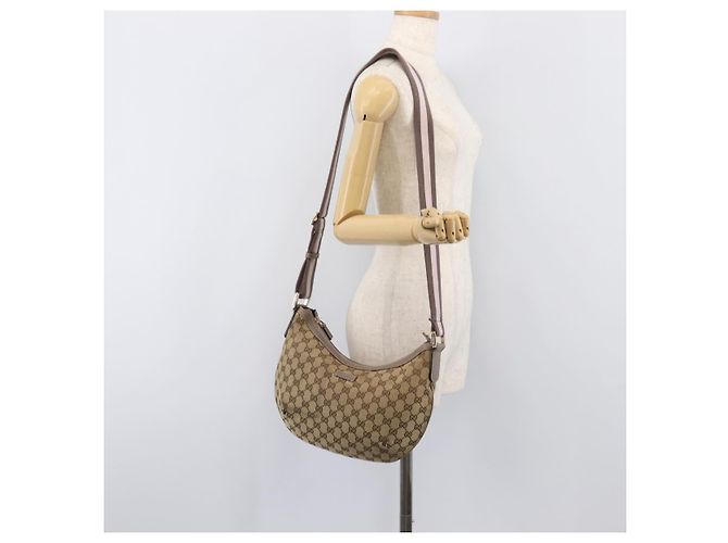 Borsa a tracolla GUCCI GG Canvas Sherry Line Beige Gold 181092 Auth ep15849 D'oro - vista 29