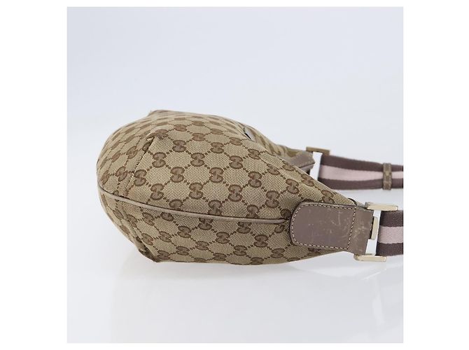 Borsa a tracolla GUCCI GG Canvas Sherry Line Beige Gold 181092 Auth ep15849 D'oro - vista 3