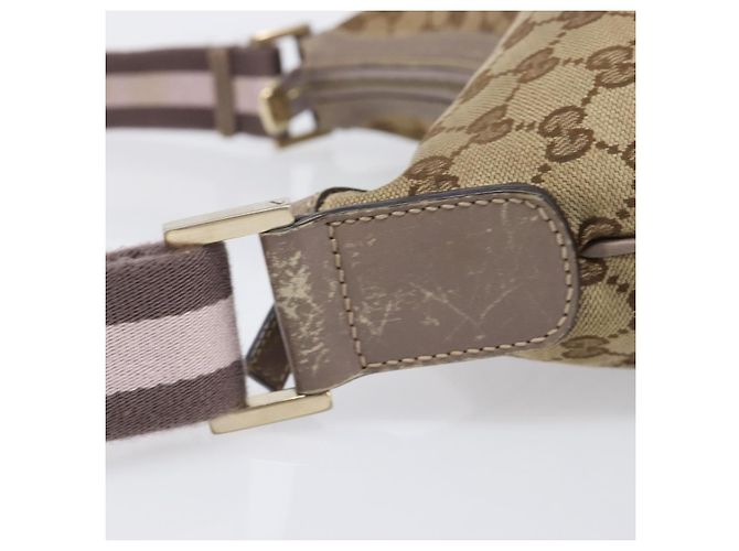 Borsa a tracolla GUCCI GG Canvas Sherry Line Beige Gold 181092 Auth ep15849 D'oro - vista 5