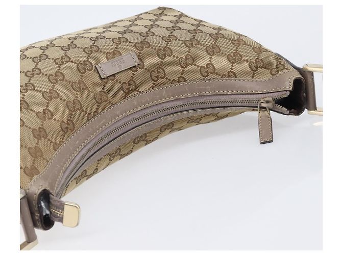 Borsa a tracolla GUCCI GG Canvas Sherry Line Beige Gold 181092 Auth ep15849 D'oro - vista 7