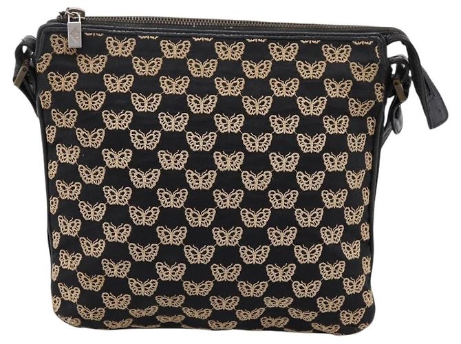 Borsa a tracolla BOTTEGA VENETA Canvas Black Silver Auth bs37102 Nero Argento - vista 13