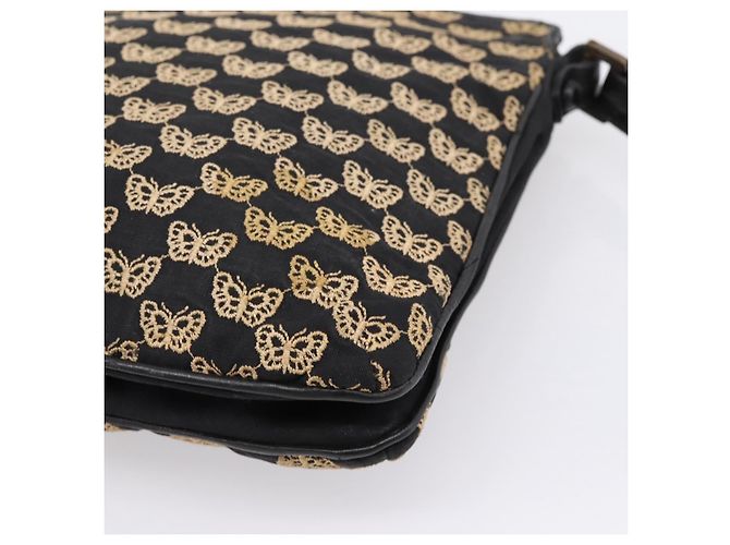 Borsa a tracolla BOTTEGA VENETA Canvas Black Silver Auth bs37102 Nero Argento - vista 17