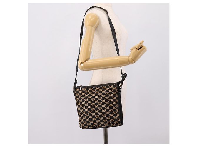 Borsa a tracolla BOTTEGA VENETA Canvas Black Silver Auth bs37102 Nero Argento - vista 22