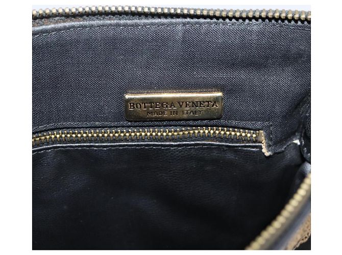 Borsa a tracolla BOTTEGA VENETA Canvas Black Silver Auth bs37102 Nero Argento - vista 9