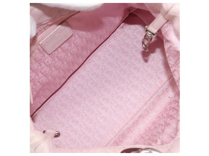 Borsa a mano Christian Dior Lady Dior in pelle rosa argento Auth ep16226 - vista 11