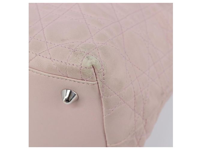Borsa a mano Christian Dior Lady Dior in pelle rosa argento Auth ep16226 - vista 15
