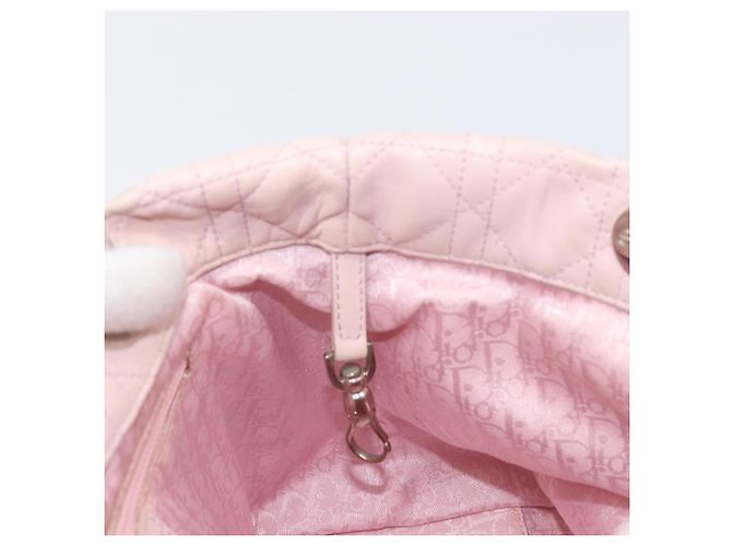 Borsa a mano Christian Dior Lady Dior in pelle rosa argento Auth ep16226 - vista 21