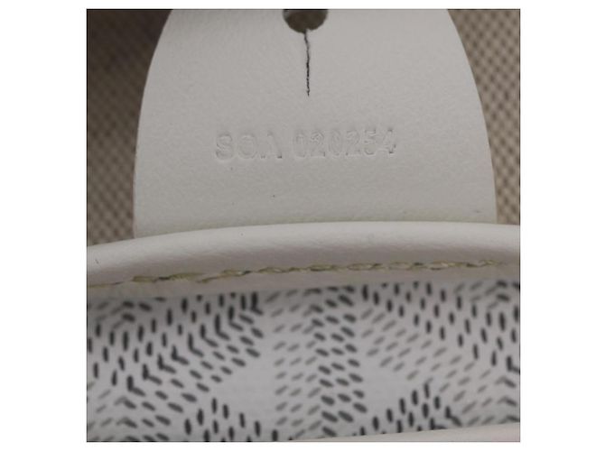 GOYARD Herringbone Artois PM Tote Bag PVC Leder Weiß Auth 204894SM - Ansicht 11