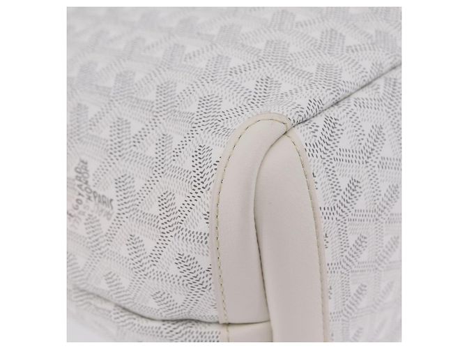 GOYARD Herringbone Artois PM Tote Bag PVC Leder Weiß Auth 204894SM - Ansicht 15