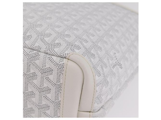 GOYARD Herringbone Artois PM Tote Bag PVC Leder Weiß Auth 204894SM - Ansicht 16