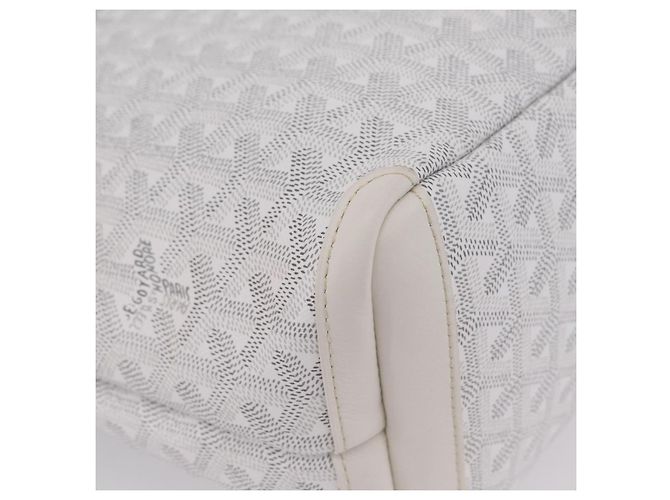 GOYARD Herringbone Artois PM Tote Bag PVC Leder Weiß Auth 204894SM - Ansicht 17