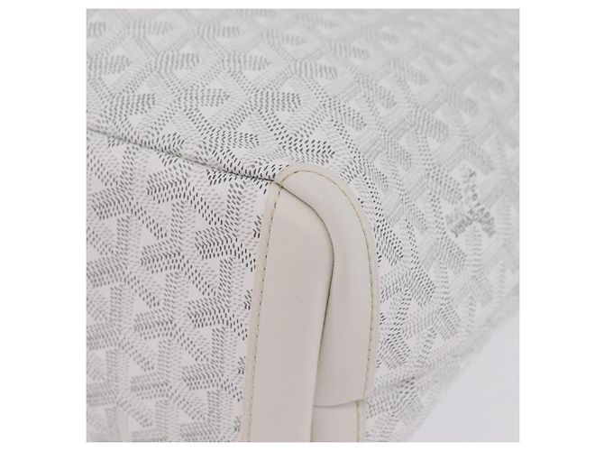 GOYARD Herringbone Artois PM Tote Bag PVC Leder Weiß Auth 204894SM - Ansicht 18