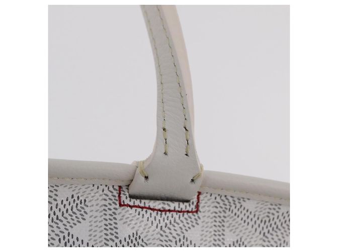 GOYARD Herringbone Artois PM Tote Bag PVC Leder Weiß Auth 204894SM - Ansicht 19
