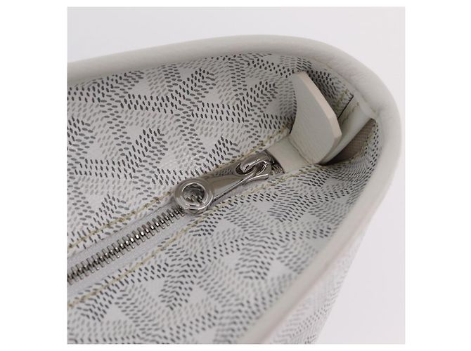 GOYARD Herringbone Artois PM Tote Bag PVC Leder Weiß Auth 204894SM - Ansicht 20