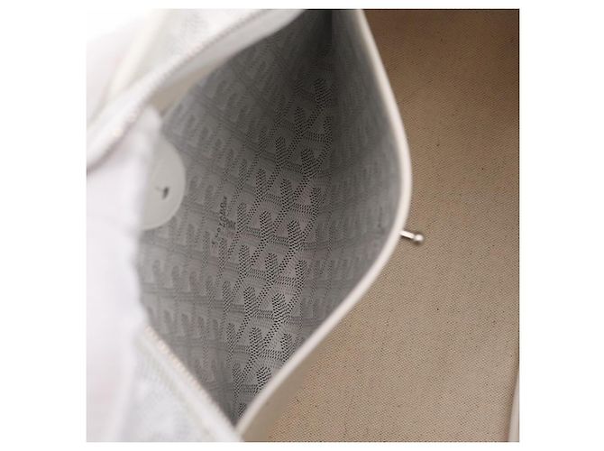 GOYARD Herringbone Artois PM Tote Bag PVC Leder Weiß Auth 204894SM - Ansicht 24
